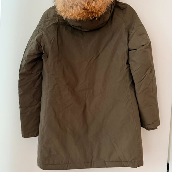 Woolrich Artic Parka Down w Real Fur Hood Trimming, Hunter Green, Size XS - Picture 2 of 6